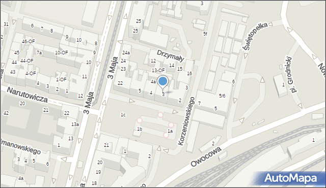 Szczecin, Plac Zawiszy Czarnego, 3, mapa Szczecina