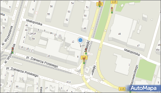 Szczecin, Plac Hołdu Pruskiego, 9, mapa Szczecina