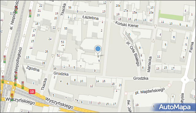 Szczecin, Plac Orła Białego, 4, mapa Szczecina