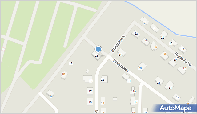 Szczecin, Platynowa, 15, mapa Szczecina