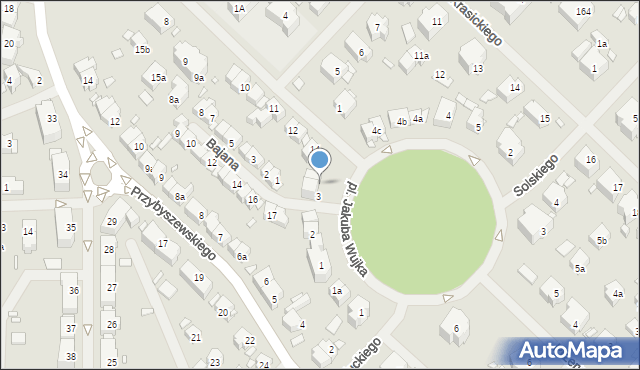 Szczecin, Plac o. Jakuba Wujka, 3a, mapa Szczecina