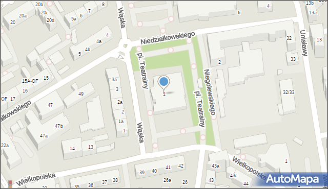 Szczecin, Plac Teatralny, 1, mapa Szczecina