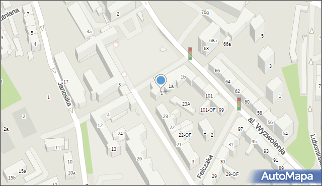 Szczecin, Plac Kilińskiego Jana, płk., 1, mapa Szczecina