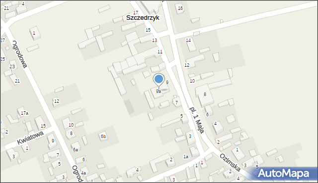 Szczedrzyk, Plac 1 Maja, 9a, mapa Szczedrzyk