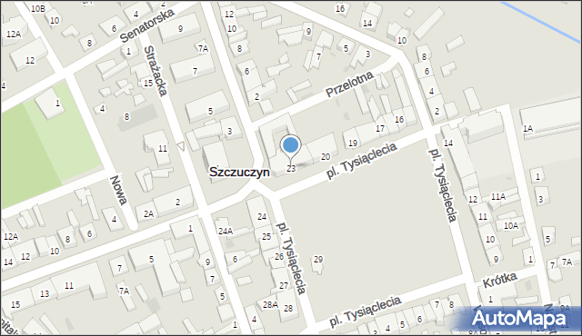 Szczuczyn, Plac Tysiąclecia, 23, mapa Szczuczyn