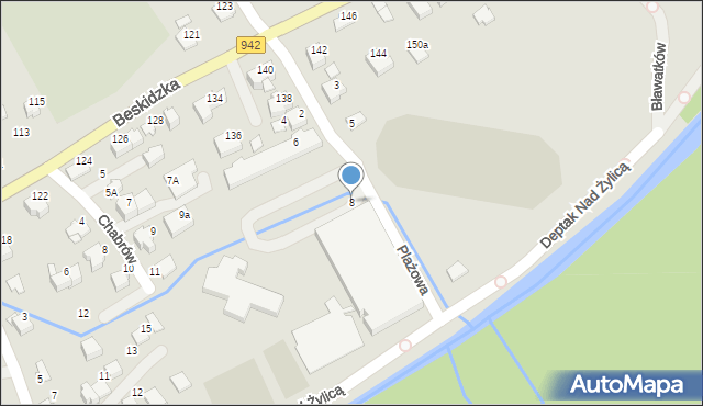 Szczyrk, Plażowa, 8, mapa Szczyrk