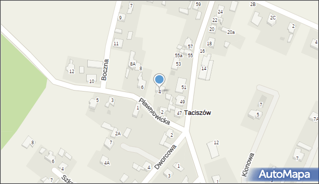 Taciszów, Pławniowicka, 4, mapa Taciszów