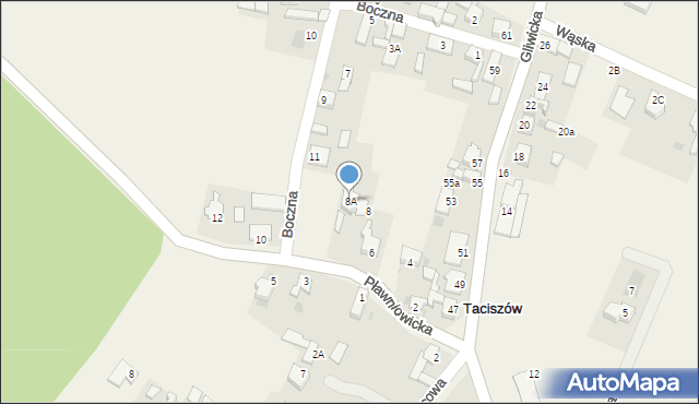 Taciszów, Pławniowicka, 8A, mapa Taciszów