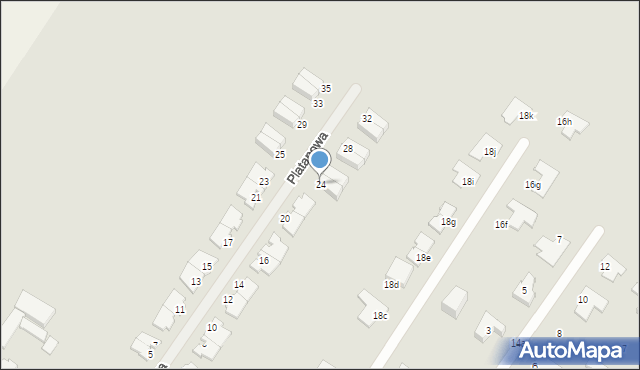 Tarczyn, Platanowa, 24, mapa Tarczyn