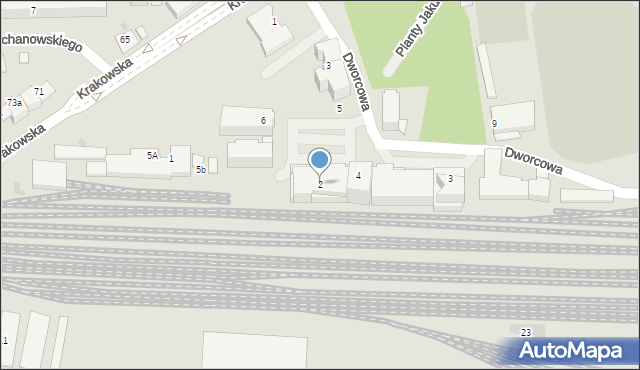 Tarnów, Plac Dworcowy, 2, mapa Tarnów