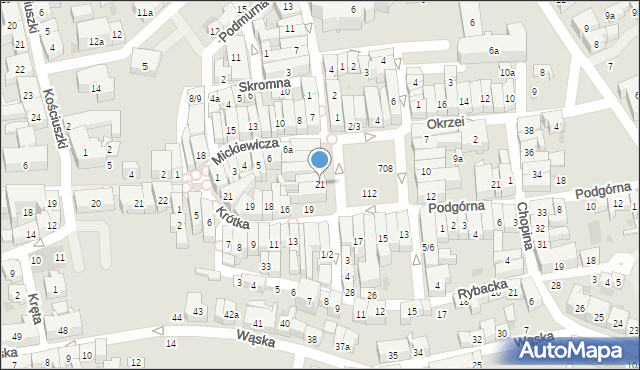 Tczew, Plac Hallera Józefa, gen., 21, mapa Tczew