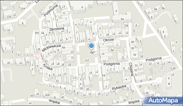 Tczew, Plac Hallera Józefa, gen., 708, mapa Tczew