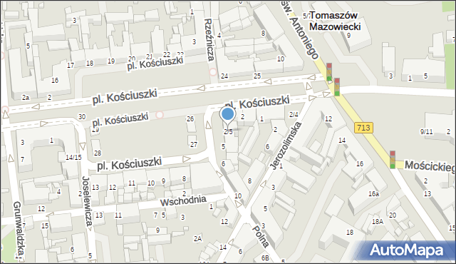 Tomaszów Mazowiecki, Plac Kościuszki Tadeusza, gen., 2/5, mapa Tomaszów Mazowiecki