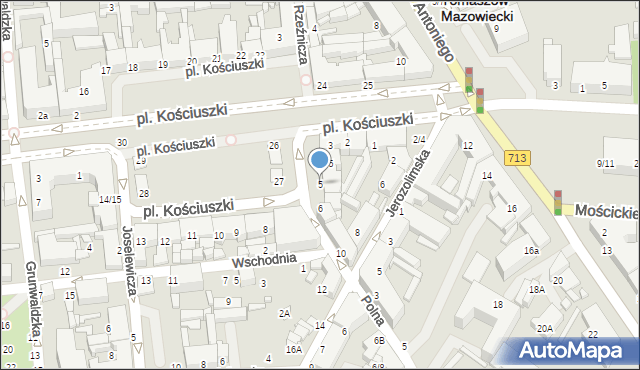 Tomaszów Mazowiecki, Plac Kościuszki Tadeusza, gen., 5, mapa Tomaszów Mazowiecki