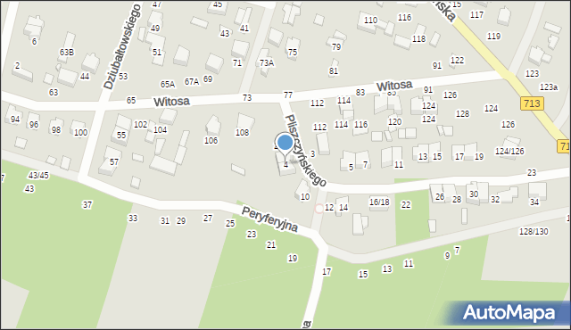 Tomaszów Mazowiecki, Pliszczyńskiego Piotra, 4, mapa Tomaszów Mazowiecki