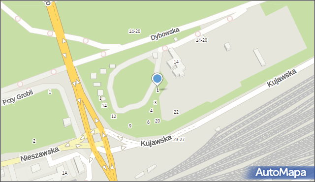 Toruń, Plac Armii Krajowej, 1, mapa Torunia