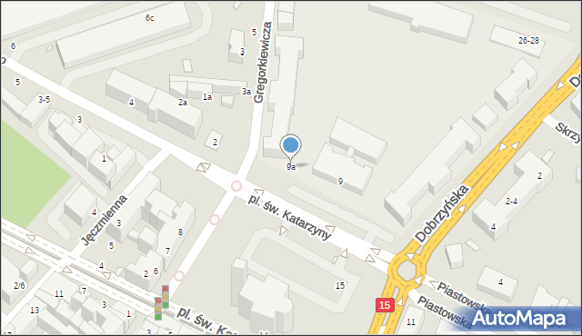 Toruń, Plac św. Katarzyny, 9a, mapa Torunia