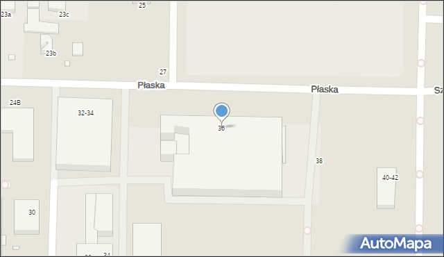 Toruń, Płaska, 36, mapa Torunia