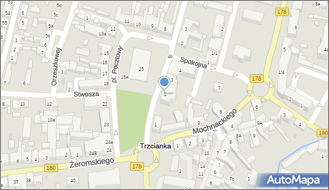 Trzcianka, Plac Pocztowy, 2, mapa Trzcianka
