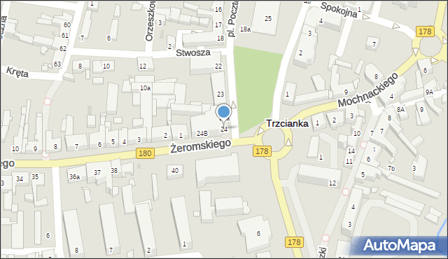 Trzcianka, Plac Pocztowy, 24, mapa Trzcianka