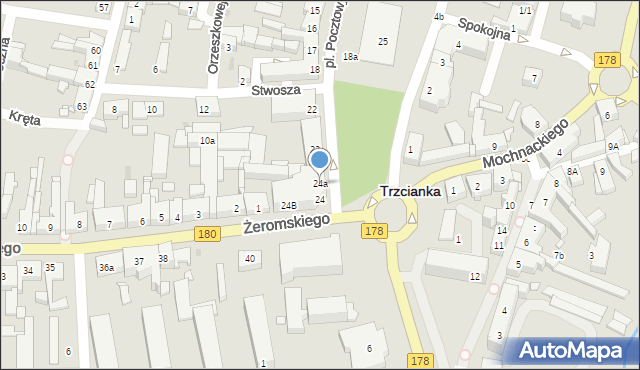 Trzcianka, Plac Pocztowy, 24a, mapa Trzcianka