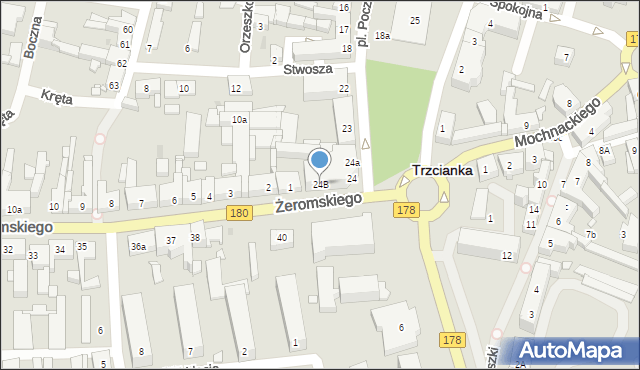 Trzcianka, Plac Pocztowy, 24B, mapa Trzcianka