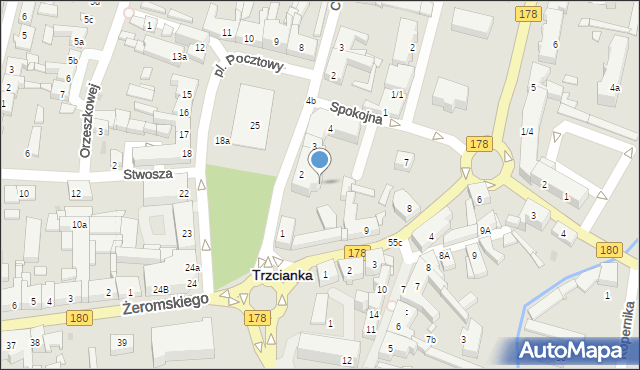 Trzcianka, Plac Pocztowy, 2a, mapa Trzcianka