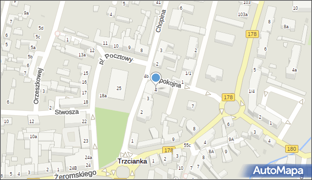 Trzcianka, Plac Pocztowy, 4, mapa Trzcianka