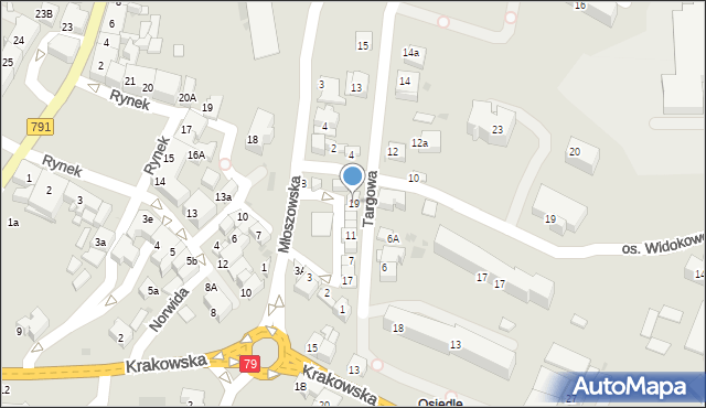 Trzebinia, Plac Targowy, 19, mapa Trzebinia