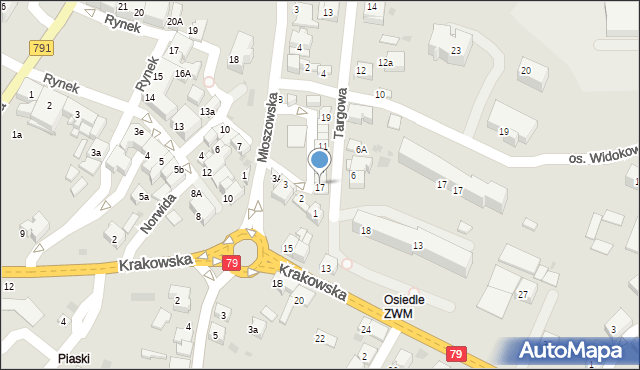 Trzebinia, Plac Targowy, 6, mapa Trzebinia