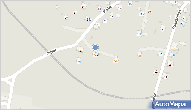 Trzebinia, Plater Emilii, 27a, mapa Trzebinia