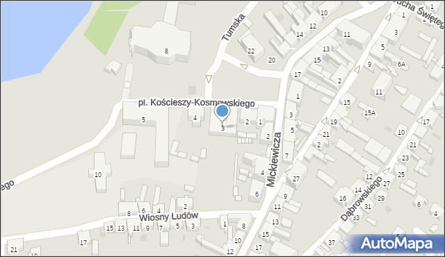 Trzemeszno, Plac Kościeszy-Kosmowskiego Michała, 3, mapa Trzemeszno