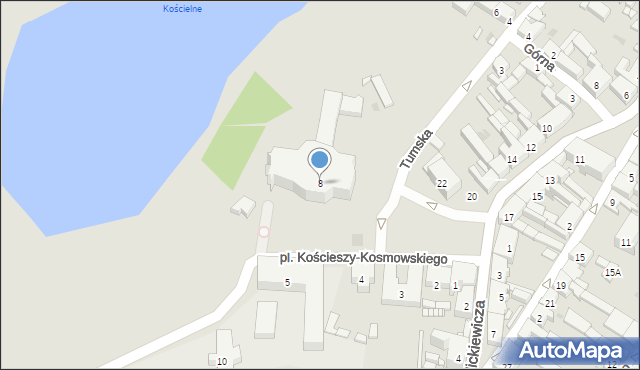 Trzemeszno, Plac Kościeszy-Kosmowskiego Michała, 8, mapa Trzemeszno