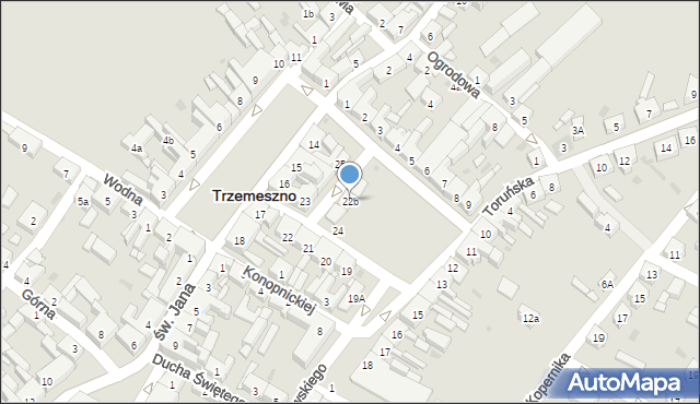 Trzemeszno, Plac Świętego Wojciecha, 22b, mapa Trzemeszno