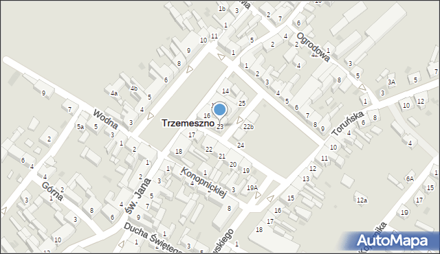 Trzemeszno, Plac Świętego Wojciecha, 23, mapa Trzemeszno