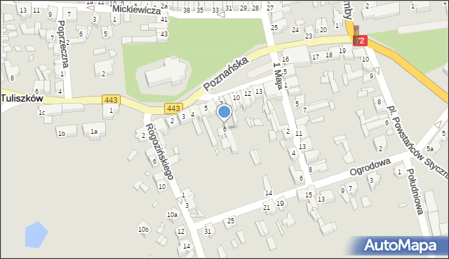 Tuliszków, Plac Wolności, 6, mapa Tuliszków