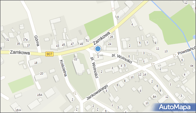 Tworóg, Plac Wolności, 1, mapa Tworóg