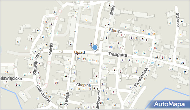 Ujazd, Plac 1 Maja, 13b, mapa Ujazd