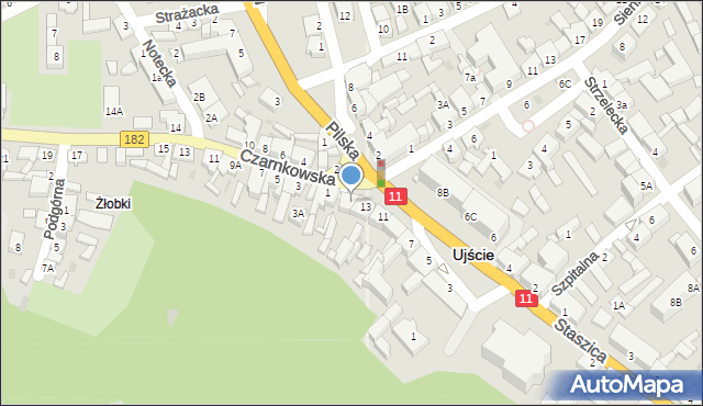 Ujście, Plac Wiosny Ludów, 14, mapa Ujście