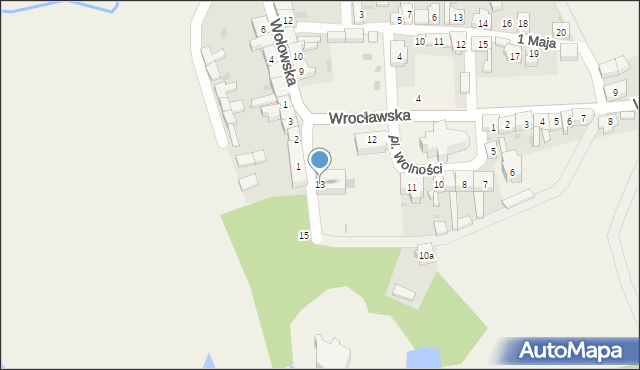 Uraz, Plac Wolności, 13, mapa Uraz