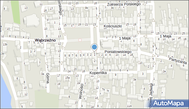 Wąbrzeźno, Plac Jana Pawła II, 1, mapa Wąbrzeźno