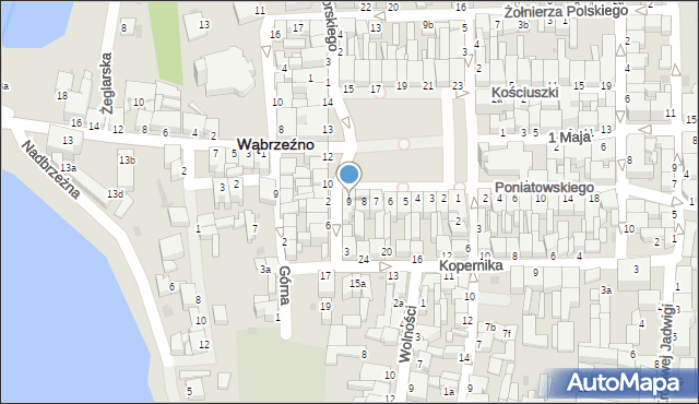 Wąbrzeźno, Plac Jana Pawła II, 9, mapa Wąbrzeźno