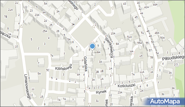 Wałbrzych, Plac Magistracki, 8A, mapa Wałbrzycha