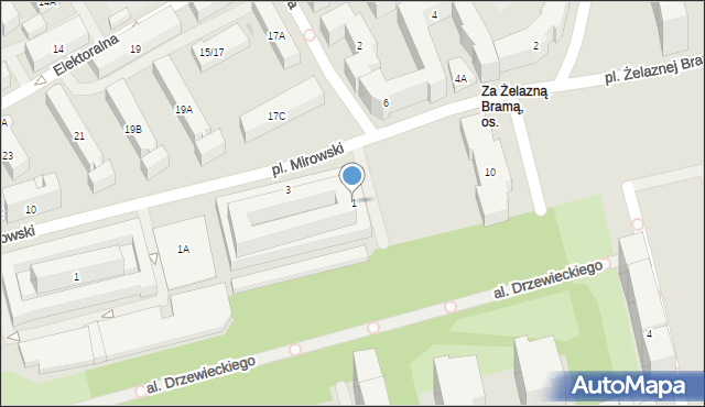 Warszawa, Plac Żelaznej Bramy, 1, mapa Warszawy