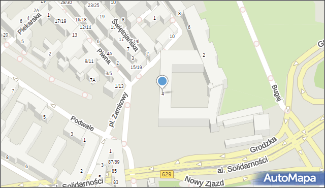 Warszawa, Plac Zamkowy, 4, mapa Warszawy