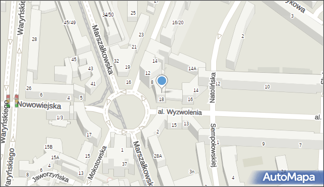 Warszawa, Plac Zbawiciela, 4, mapa Warszawy