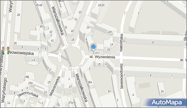 Warszawa, Plac Zbawiciela, 2b, mapa Warszawy