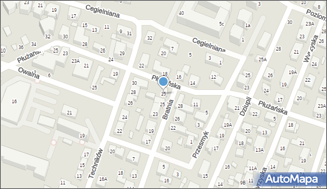 Warszawa, Płużańska, 15, mapa Warszawy