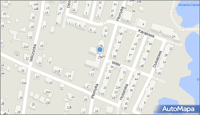 Warszawa, Płomyka, 15A, mapa Warszawy