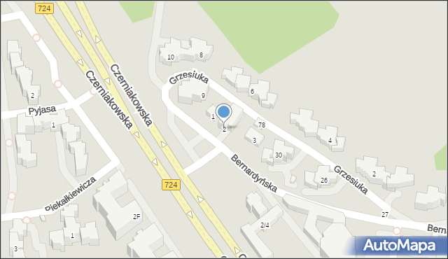 Warszawa, Plac Bernardyński, 2, mapa Warszawy